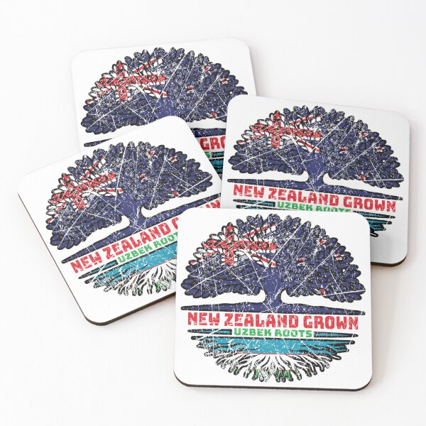 Item preview, Uzbekistan Uzbek Uzbeg Usbeg New Zealander New Zealand Tree Roots Flag designed and sold by FlagX.