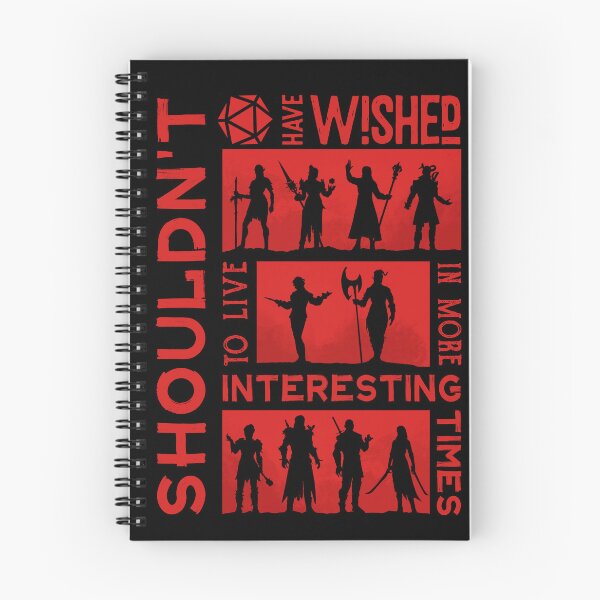 Item preview, Interesting times in Baldurs | DnD | Dungeons & Dragons (in red) designed and sold by keyvei.