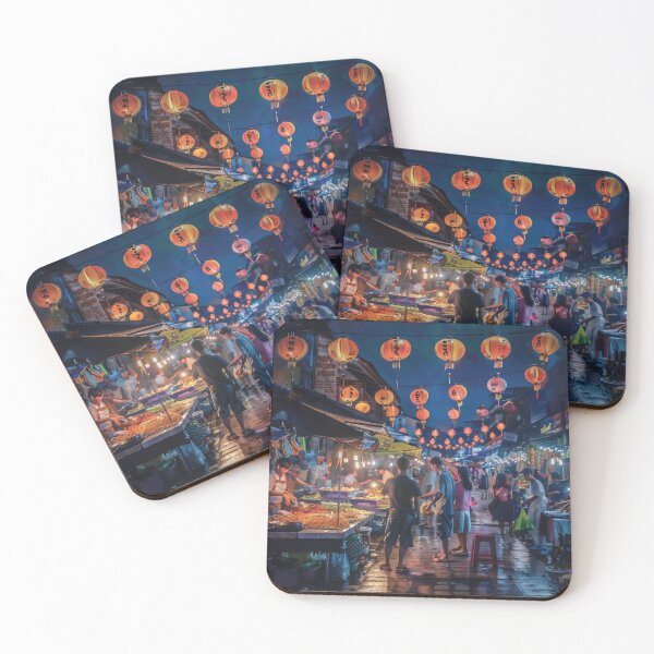 Item preview, Vibrant Night Market Scene designed and sold by palmyst.