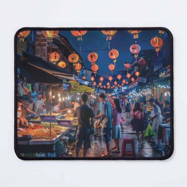 Item preview, Vibrant Night Market Scene designed and sold by palmyst.