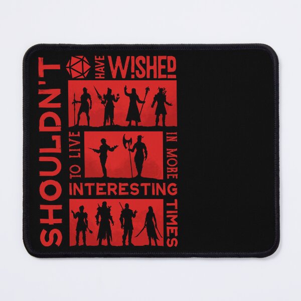 Item preview, Interesting times in Baldurs | DnD | Dungeons & Dragons (in red) designed and sold by keyvei.
