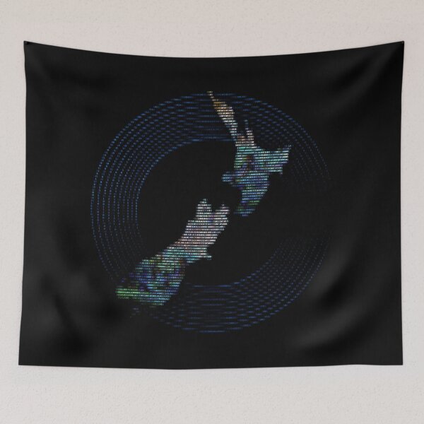 Item preview, KIWI NEW ZEALAND ASCII ART PAUA MATARIKI RINGS designed and sold by Madjack Tees Kiwi SuperStore.
