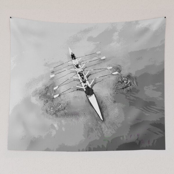 Item preview, Synchrony in Motion: Rowing Team in Black and White designed and sold by Michael van der Hoorn.