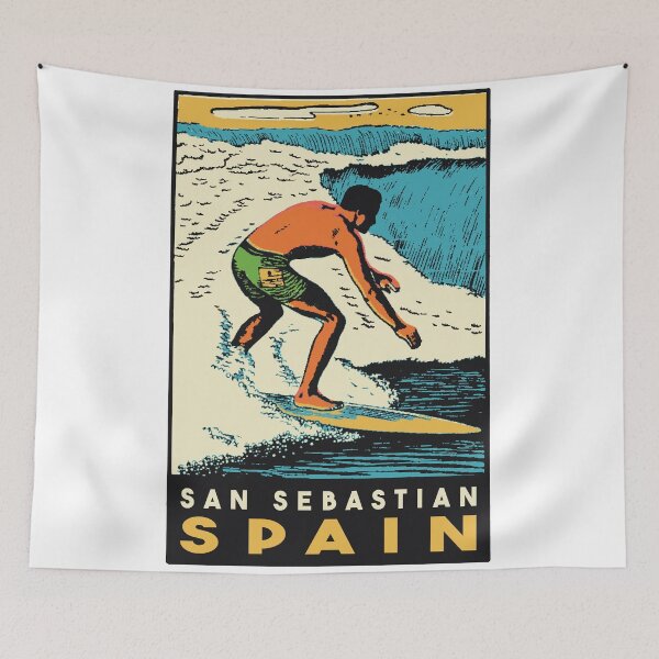 Item preview, Vintage Style San Sebastian Surf Decal designed and sold by Decal Mania.