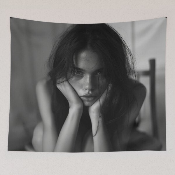 Item preview, Pensive Monochrome Beauty designed and sold by palmyst.