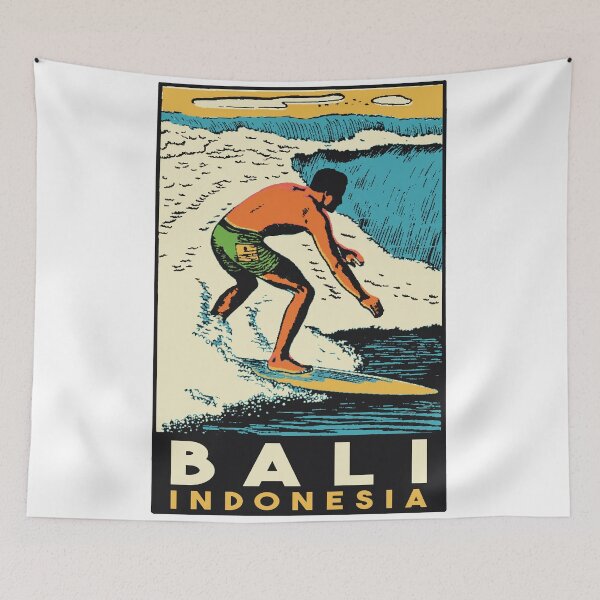 Item preview, Vintage Style Bali Surf Decal designed and sold by Decal Mania.