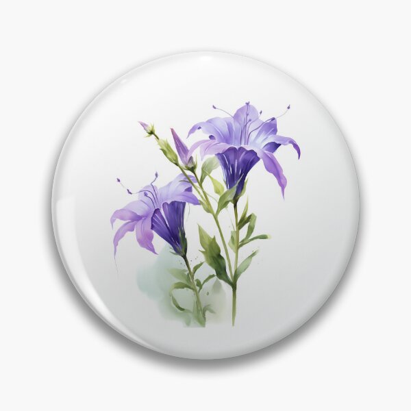 Item preview, Bellflowers watercolor designed and sold by DerSenat.