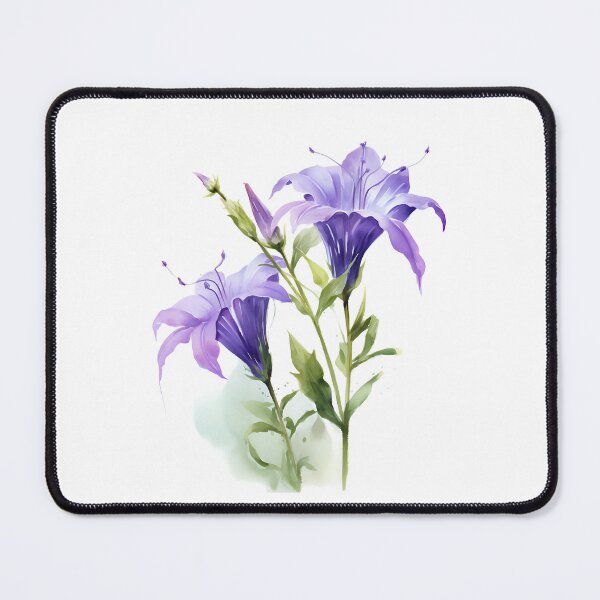 Item preview, Bellflowers watercolor designed and sold by DerSenat.