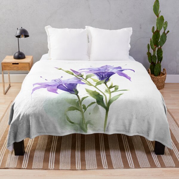 Item preview, Bellflowers watercolor designed and sold by DerSenat.
