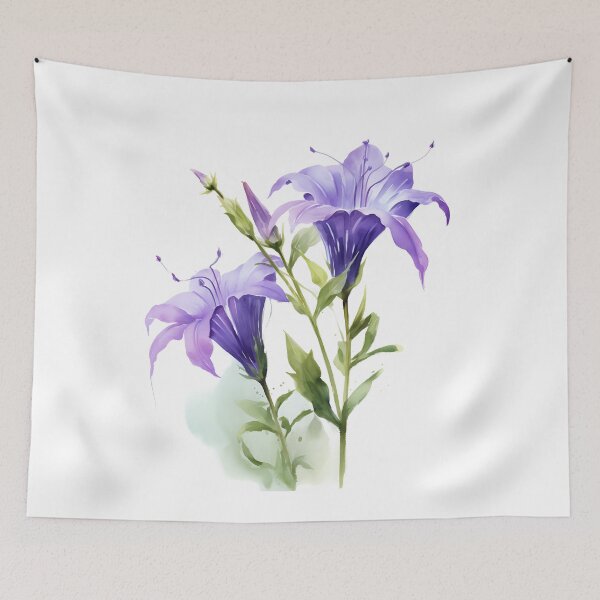 Item preview, Bellflowers watercolor designed and sold by DerSenat.
