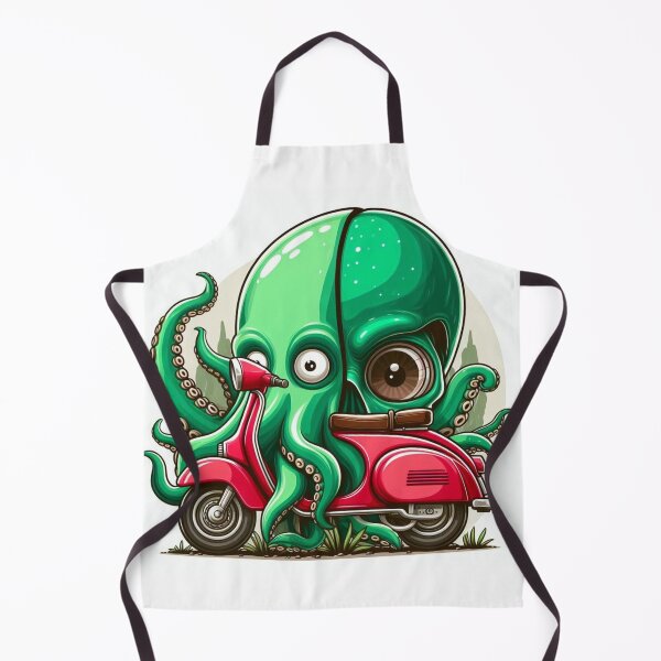 Item preview, Green octopuses on the Vespa designed and sold by elenndd.