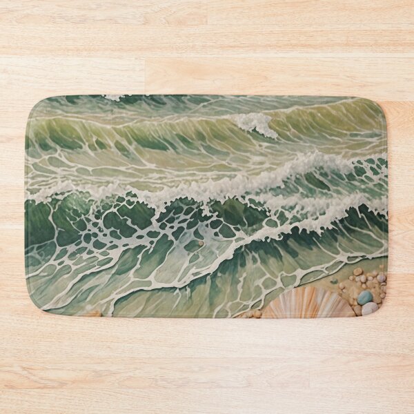 Item preview, Coastal Serenity: Ocean Waves and Seashells in Pastel designed and sold by Lizetteh.