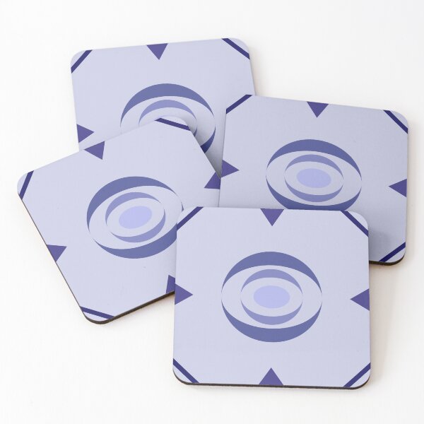 Item preview, AZURE SEERS - Blue circles, ovals and diamonds seamless pattern design designed and sold by Atmosferica.