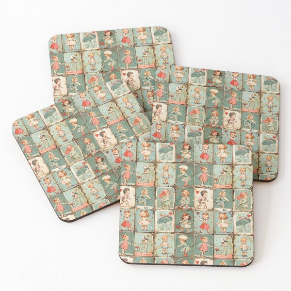 Item preview, retro tile patterns, vintage tile and stone, retro adhesive tiles, retro games and toys designed and sold by HerbGimmick.