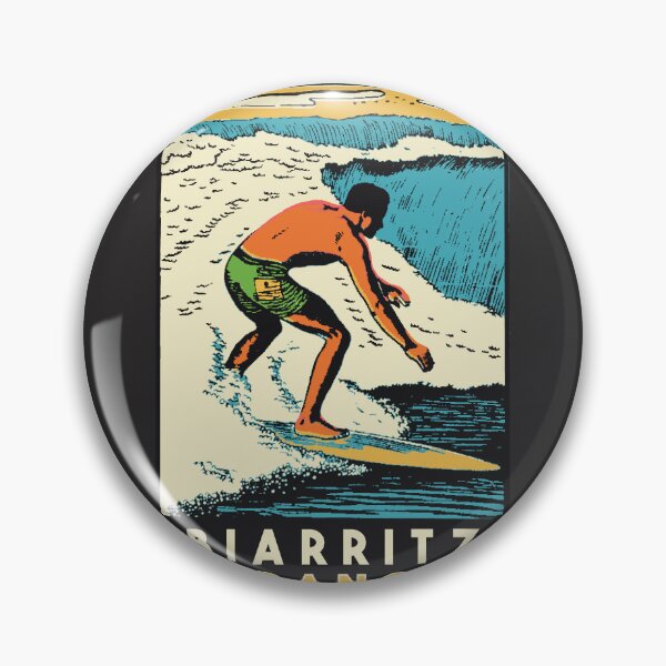 Item preview, Vintage Style Biarritz Surf Decal designed and sold by Decal Mania.