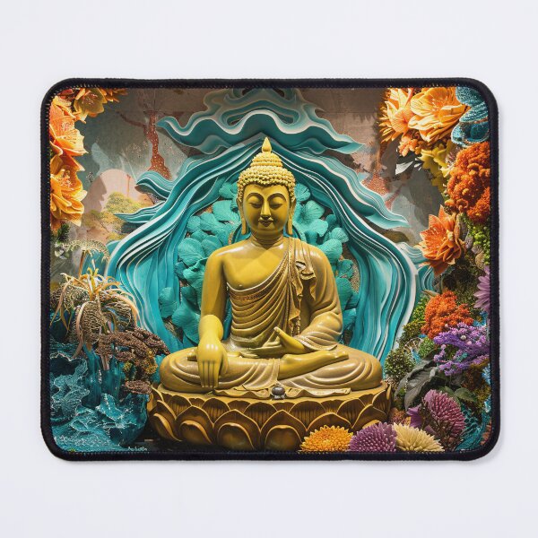 Item preview, Boeddha in bloemenzee designed and sold by DeMuurdecoratie.