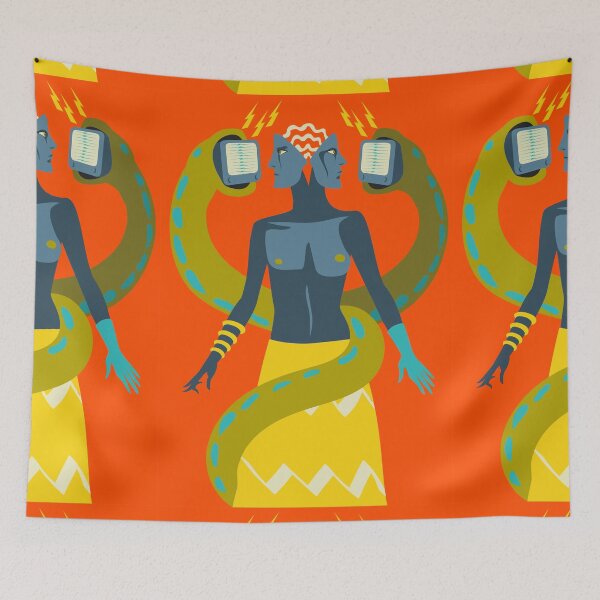 Item preview, Snake televisions canvas art  designed and sold by Paintbase.