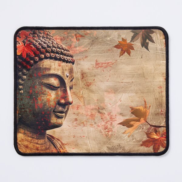 Item preview, Boeddha en Herfstbladeren designed and sold by DeMuurdecoratie.