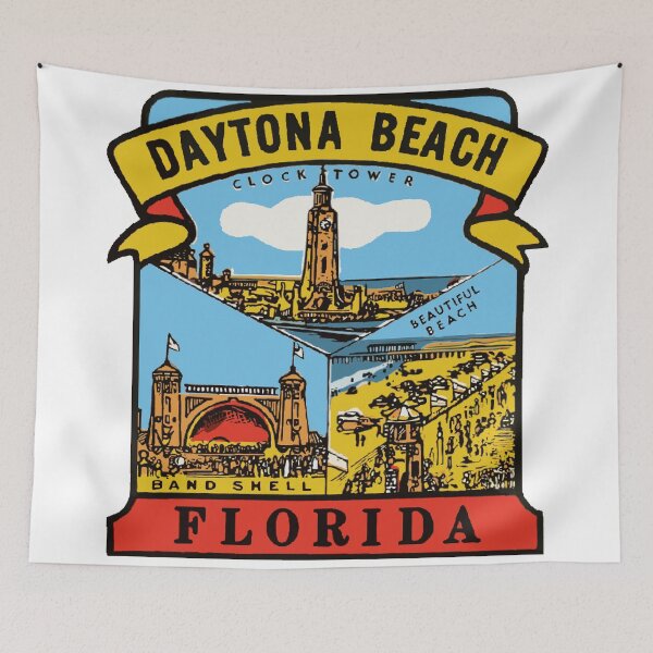 Item preview, Vintage Style Daytona Beach Decal designed and sold by Decal Mania.