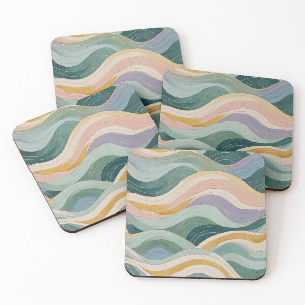 Item preview, Serene Currents: Abstract Waves in Pastel designed and sold by Lizetteh.