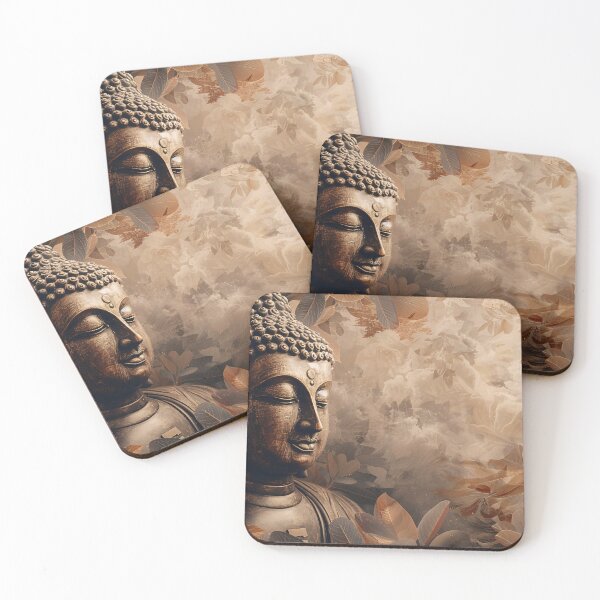 Item preview, Serene Boeddha met Bladeren designed and sold by DeMuurdecoratie.