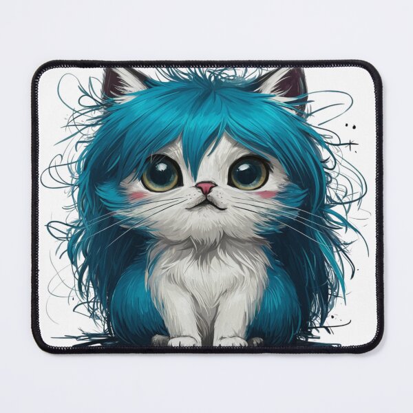 Item preview, Ink Whispers: The Enchanting Blue Feline "Cat!" designed and sold by AmziLife.