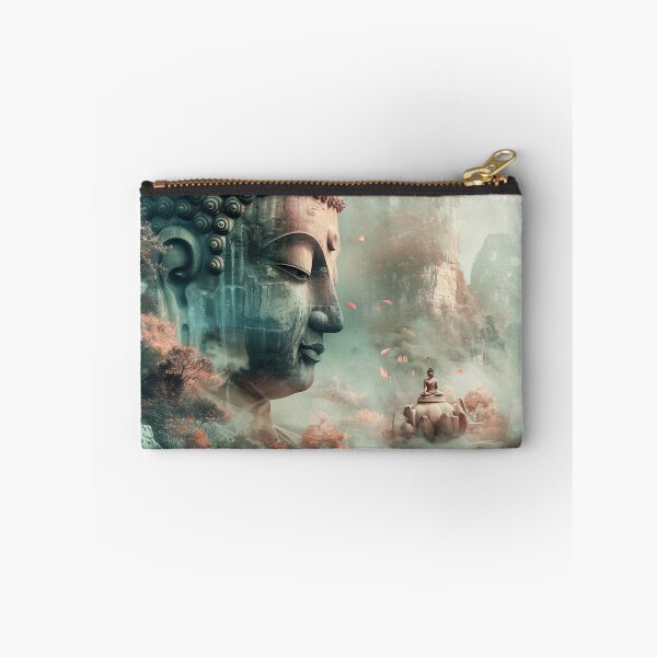 Item preview, Mystieke Boeddha in Berglandschap designed and sold by DeMuurdecoratie.