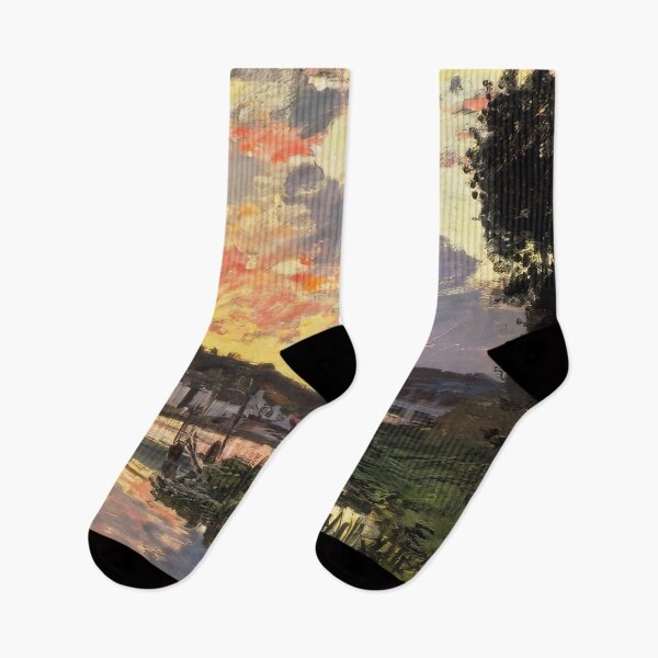 Item preview, The Seine at Bougival in the Evening - 1869 - Claude Monet designed and sold by dottyshai.