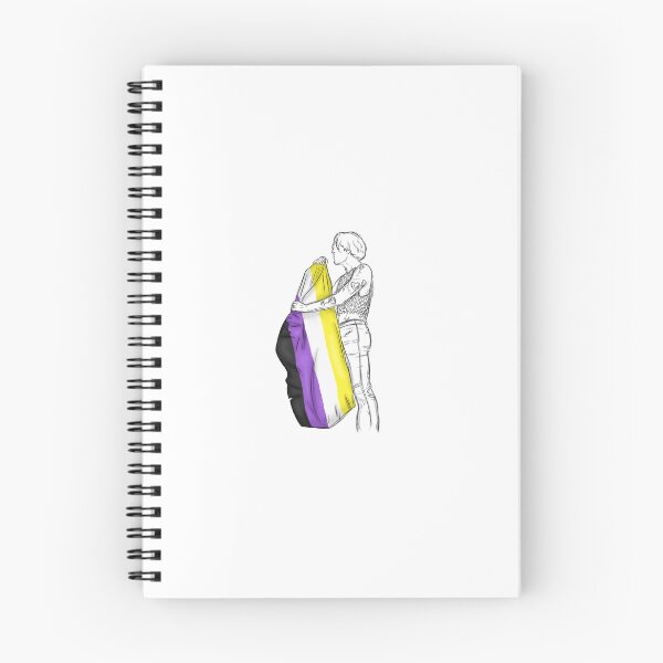 Item preview, Måneskin Damiano David with nonbinary flag designed and sold by ArteDellaVitaDE.