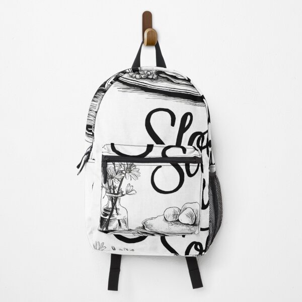 Item preview, 'Slow Sunday Society' single-color line drawing of a cozy breakfast designed and sold by OneLastWish.