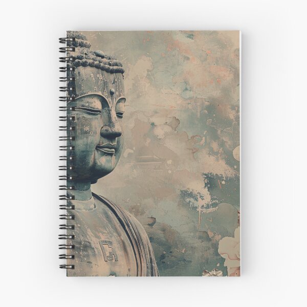 Item preview, Boeddha en bloemen in sepia tinten designed and sold by DeMuurdecoratie.
