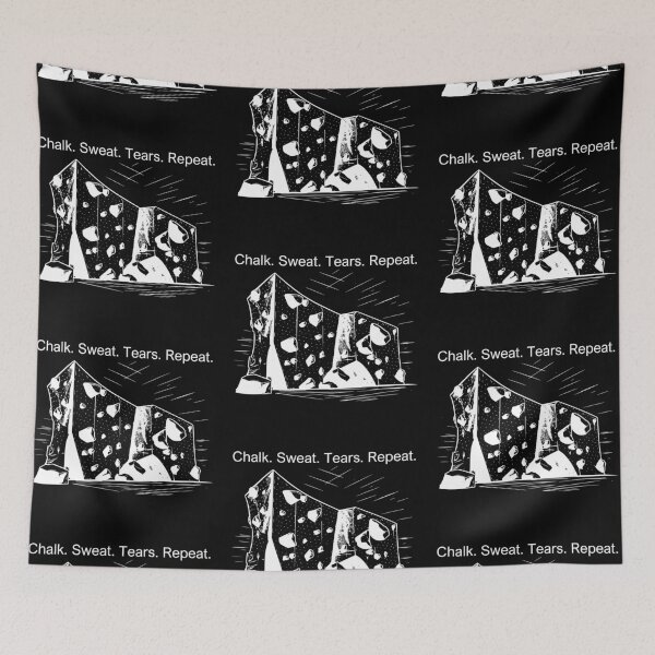 Item preview, Chalk Sweat Tears Repeat Bouldering Wordplay designed and sold by SayItWithYours.