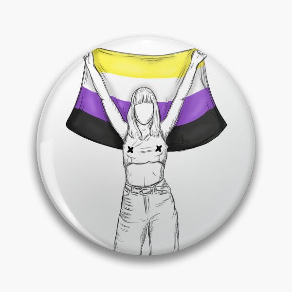 Item preview, Måneskin Victoria De Angelis with nonbinary flag designed and sold by ArteDellaVitaDE.