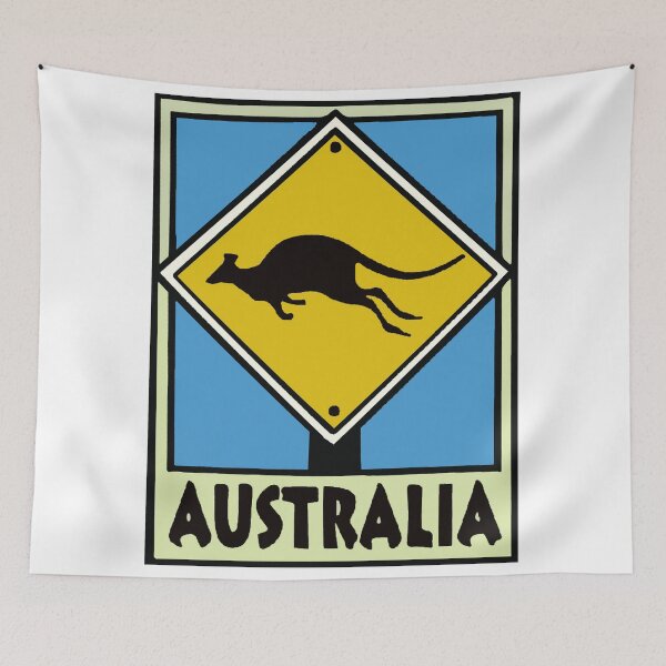 Item preview, Australia Kangaroo Crossing Decal designed and sold by Decal Mania.