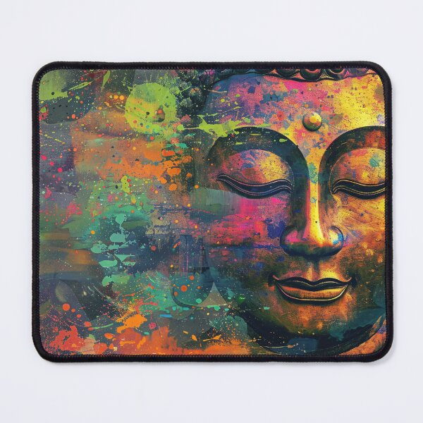 Item preview, Kleurrijke Boeddha Abstract designed and sold by DeMuurdecoratie.