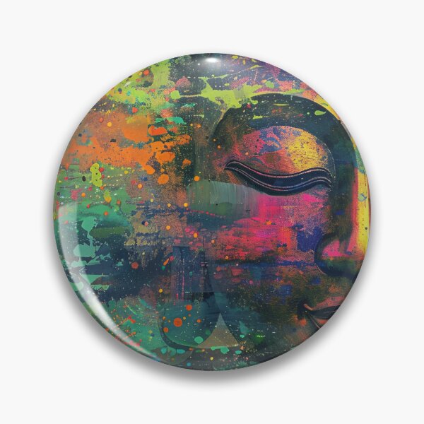 Item preview, Kleurrijke Boeddha Abstract designed and sold by DeMuurdecoratie.
