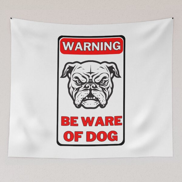 Item preview, Warning Beware Of Dog Sign designed and sold by jofredo.