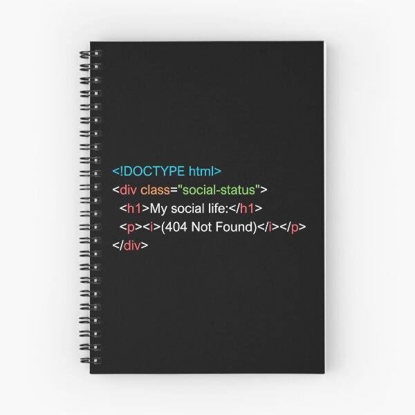 Item preview, HTML Social Life Programmer Data Joke designed and sold by SayItWithYours.
