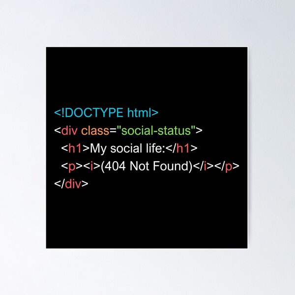 Artikel-Vorschau von HTML Soziales Leben Programmierer Daten Witz, designt und verkauft von SayItWithYours.