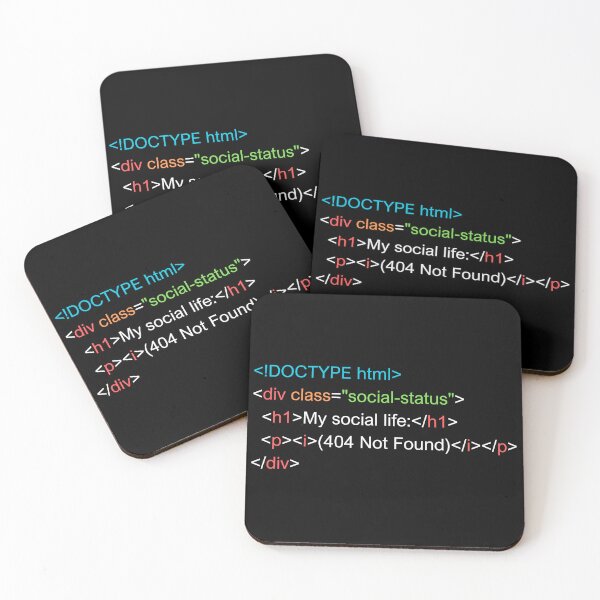 Item preview, HTML Social Life Programmer Data Joke designed and sold by SayItWithYours.