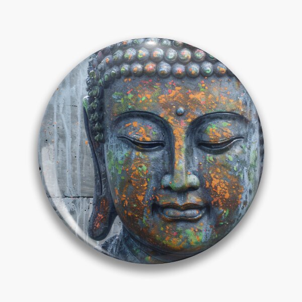Item preview, Boeddha tegen Betonnen Muur designed and sold by DeMuurdecoratie.