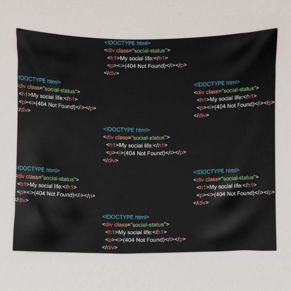 Item preview, HTML Social Life Programmer Data Joke designed and sold by SayItWithYours.