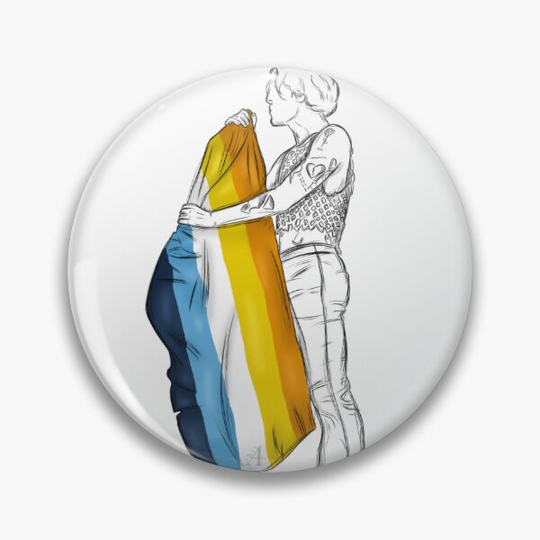 Item preview, Måneskin Damiano David with aroace flag designed and sold by ArteDellaVitaDE.