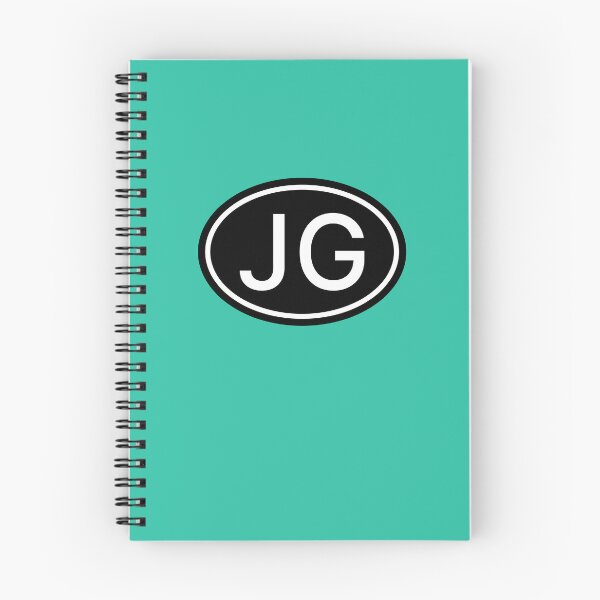 Item preview, JG Initials Monogram Oval White Letters designed and sold by Jeallan Designs.