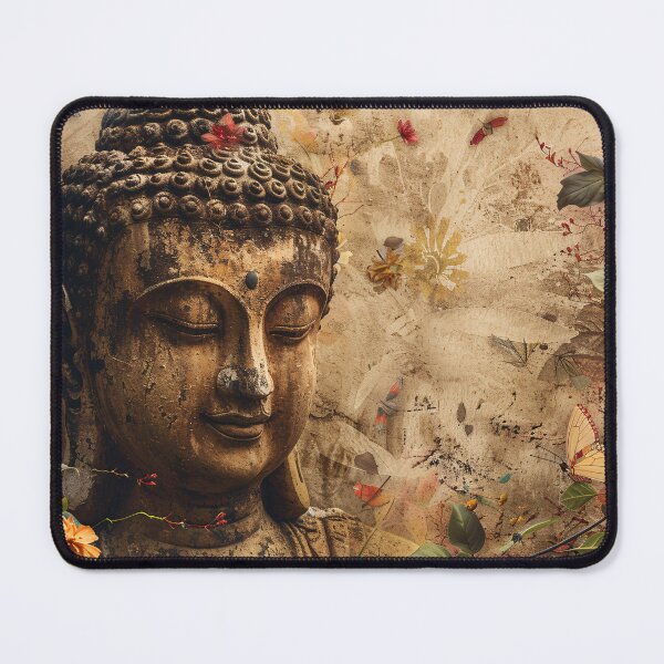 Item preview, Rustieke Boeddha met Bloemen designed and sold by DeMuurdecoratie.