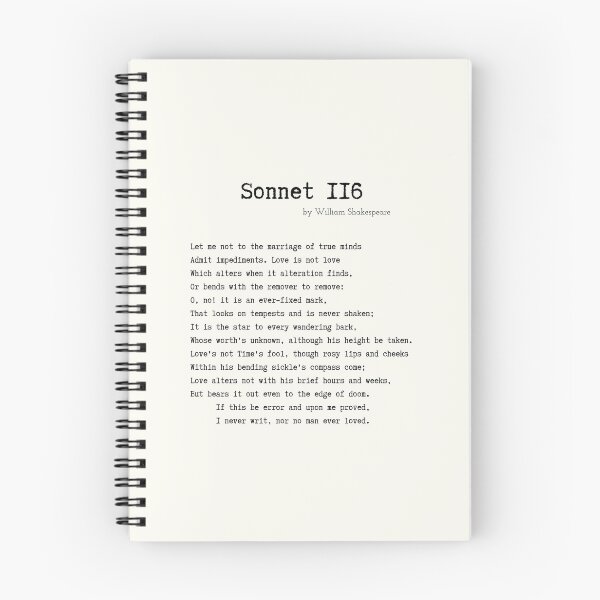 Item preview, Sonnet 116 by William Shakespeare designed and sold by Poemit.