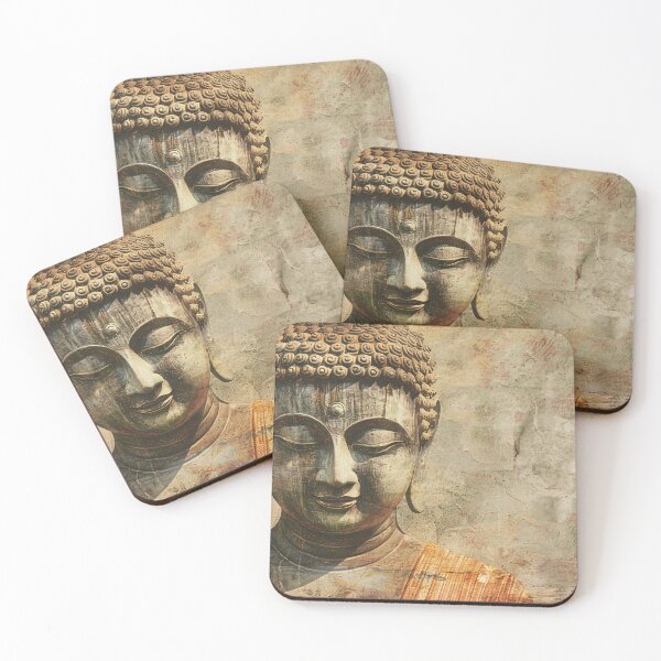Item preview, Rustieke Boeddha in Sepiatonen designed and sold by DeMuurdecoratie.