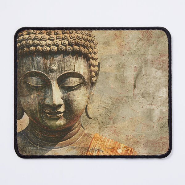 Item preview, Rustieke Boeddha in Sepiatonen designed and sold by DeMuurdecoratie.