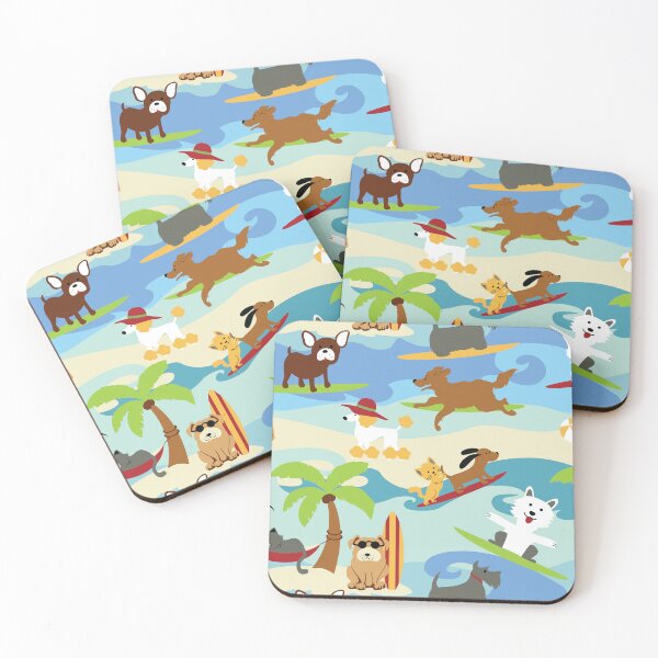 Item preview, Dogs on Beach Vacation Surfing designed and sold by VintageStyle.