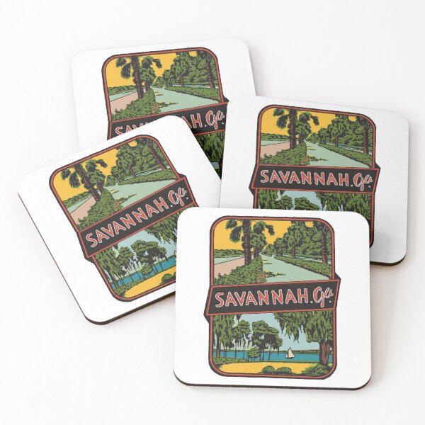 Item preview, Vintage Style Savannah Georgia Decal designed and sold by Decal Mania.